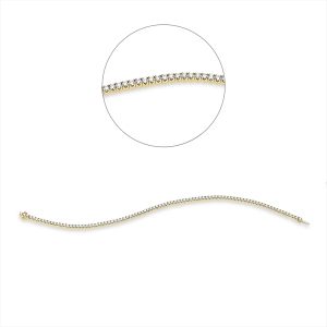Tennisarmband 4er-Krappe 18kt Gelbgold / Weißgold with American Lock mit 2,05ct Diamanten