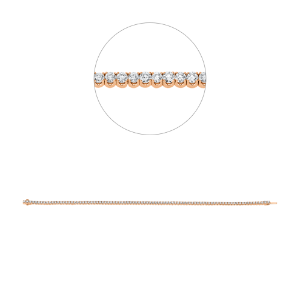 Tennisarmband 4er-Krappe 18kt Gelbgold / Weißgold with American Lock mit 2,50ct Diamanten