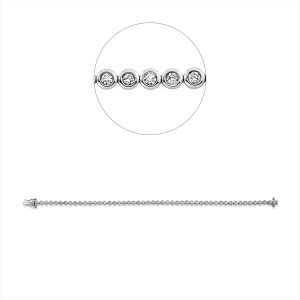 Tennisarmband Zarge 18kt Rotgold / Weißgold mit 1,50ct Diamanten