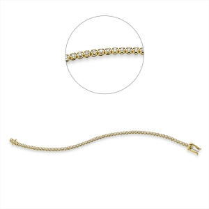 Tennisarmband 4er-Krappe 18kt Gelbgold / Weißgold mit 1,01ct Diamanten