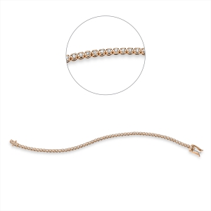 Tennisarmband 4er-Krappe 18kt Gelbgold / Weißgold mit 1,01ct Diamanten