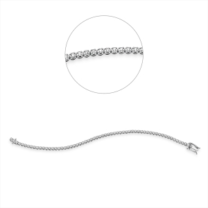 Tennisarmband 4er-Krappe 18kt Gelbgold / Weißgold mit 1,01ct Diamanten