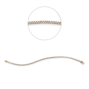 Tennisarmband 4er-Krappe 18kt Gelbgold / Weißgold mit 1,00ct Diamanten