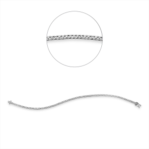 Tennisarmband 4er-Krappe 18kt Gelbgold / Weißgold mit 1,00ct Diamanten