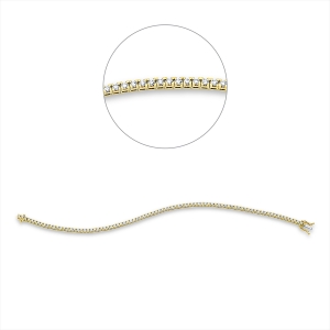 Tennisarmband 4er-Krappe 18kt Gelbgold / Weißgold mit 1,50ct Diamanten