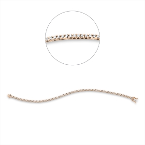 Tennisarmband 4er-Krappe 18kt Gelbgold / Weißgold mit 1,50ct Diamanten