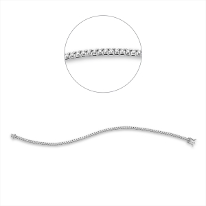 Tennisarmband 4er-Krappe 18kt Gelbgold / Weißgold mit 1,50ct Diamanten