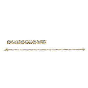 Tennisarmband 4er-Krappe 18kt Gelbgold / Weißgold mit 2,01ct Diamanten