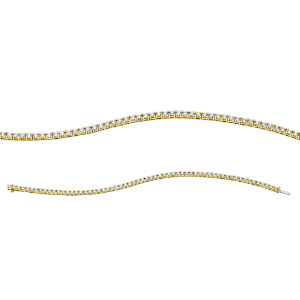 Tennisarmband 4er-Krappe 18kt Gelbgold / Weißgold mit 3,05ct Diamanten