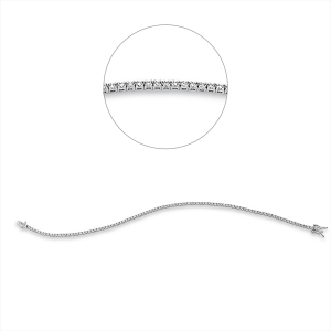 Tennisarmband 4er-Krappe 18kt Gelbgold mit 0,92ct Diamanten