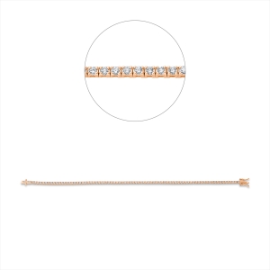 Tennisarmband  18kt Rotgold mit 1,31ct Diamanten