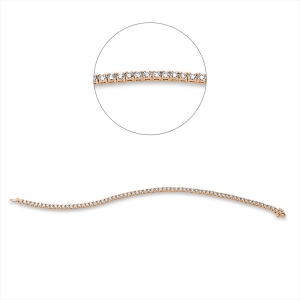 Tennisarmband 4er-Krappe 18kt Gelbgold mit 3,01ct Diamanten