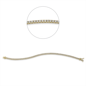 Tennisarmband 4er-Krappe 18kt Gelbgold mit 2,64ct Diamanten
