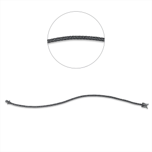 Tennisarmband 4er-Krappe 18kt Weißgold Fassung schwarz rhodiniert mit 1,20ct Diamanten