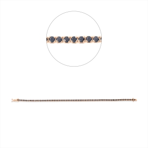 Tennisarmband 4er-Krappe 18kt Rotgold mit 2,96ct Diamanten