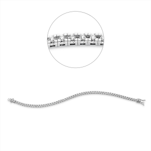 Tennisarmband  18kt Rotgold / Weißgold mit 2,05ct Diamanten
