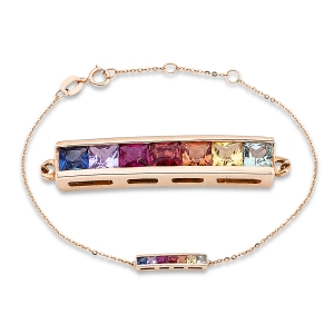 Armband 18 kt RG, mit ZÖ 15 cm + 16.5 cm