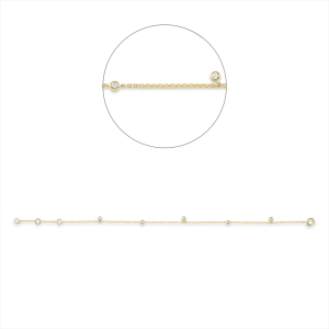 Armband 18 kt GG, mit ZÖ 15,2 cm + 16,5 cm