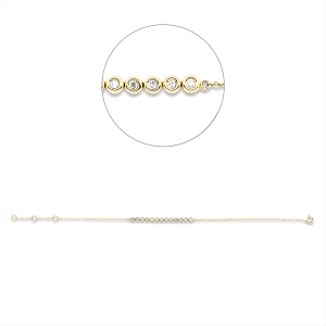 Armband Zarge 18 kt GG, mit ZÖ 15,2 cm + 16,5 cm