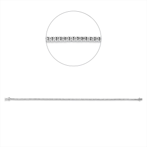 Tennisarmband  14kt Weißgold mit 1,00ct Diamanten