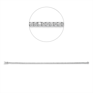 Tennisarmband 4er-Krappe 18kt Weißgold mit 1,60ct Diamanten