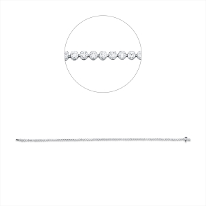 Tennisarmband 4er-Krappe 18kt Gelbgold / Weißgold mit 1,64ct Diamanten