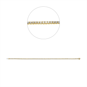 Tennisarmband 4er-Krappe 18kt Gelbgold / Weißgold with American Lock mit 1,00ct Diamanten
