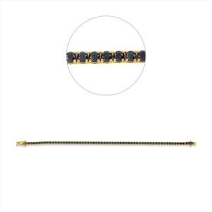 Tennisarmband  18kt Gelbgold mit 5,21ct Diamanten