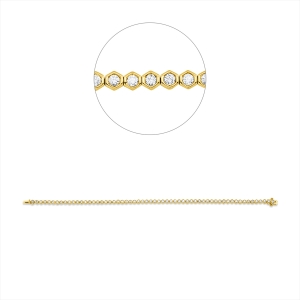 Tennisarmband Zarge 18kt Gelbgold / Weißgold mit 1,50ct Diamanten