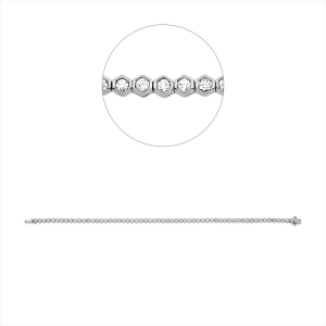 Tennisarmband Zarge 18kt Gelbgold / Weißgold mit 1,50ct Diamanten