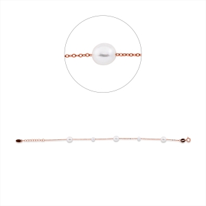 Armband  18kt Rotgold mit ZÖ 16 cm mit 0,00ct Diamanten
