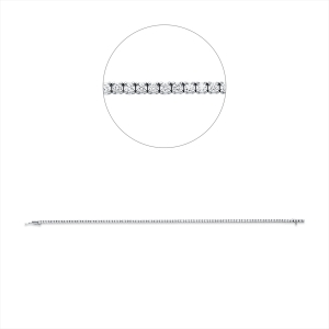 Tennisarmband 4er-Krappe 18kt Weißgold Premium Edition mit 0,96ct Diamanten