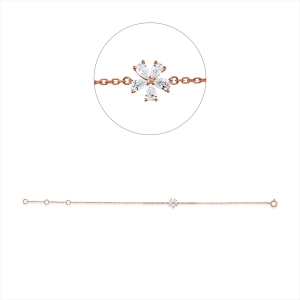 Armband 18 kt GG, mit ZÖ 15 cm + 16,5 cm