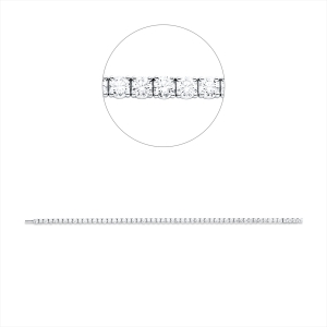 Tennisarmband 4er-Krappe 18kt Weißgold Petrovic mit 5,51ct Diamanten