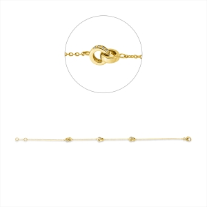 Armband 18 kt GG, mit ZÖ 18 cm