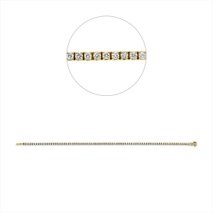 Tennisarmband 4er-Krappe 18kt Gelbgold mit 1,77ct Diamanten