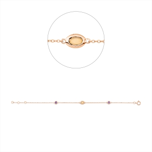 Armband 18 kt GG, mit ZÖ 16 cm+ 17 cm