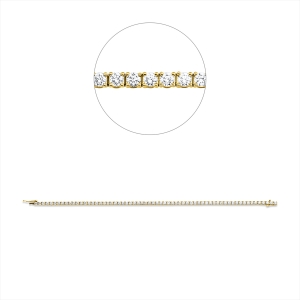 Tennisarmband 4er-Krappe 18kt Gelbgold Premium Edition mit 2,94ct Diamanten