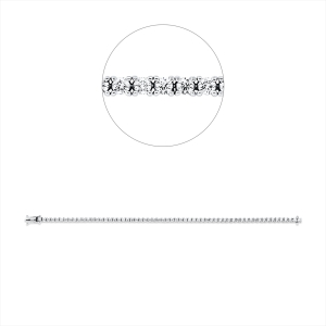 Tennisarmband 4er-Krappe 18kt Weißgold mit 3,32ct Diamanten