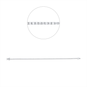 Tennisarmband  18kt Weißgold mit 0,90ct Diamanten