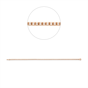 Tennisarmband  18kt Rotgold mit 0,51ct Diamanten