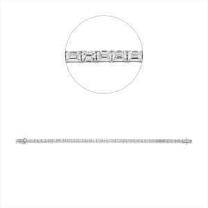 Tennisarmband  18kt Weißgold mit 6,56ct Diamanten