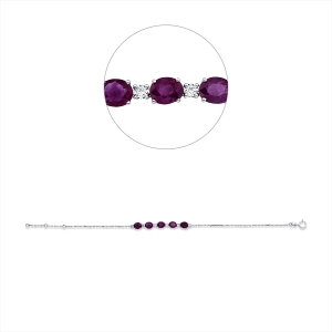 Armband 18 kt WG, mit ZÖ 15 cm + 16 cm