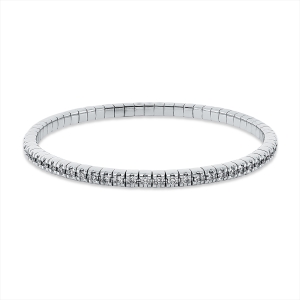 Armband 18 kt WG, Flex-Band, variabel, rhodinier