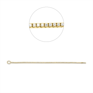 Tennisarmband  18kt Gelbgold mit 1,87ct Diamanten