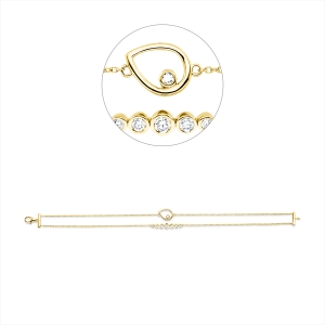Armband 18 kt GG Tropfen