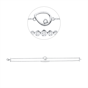 Armband 18 kt GG Tropfen