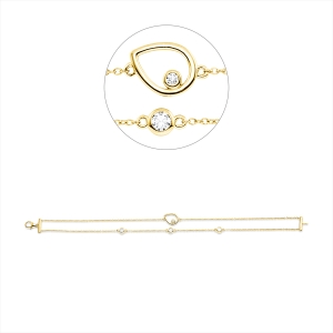 Armband Zarge 18 kt GG Tropfen