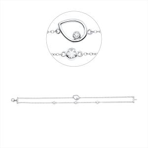Armband Zarge 18 kt GG Tropfen