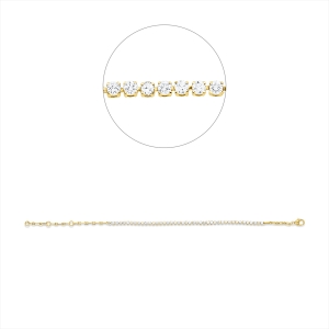 Armband  18kt Gelbgold mit 1,51ct Diamanten